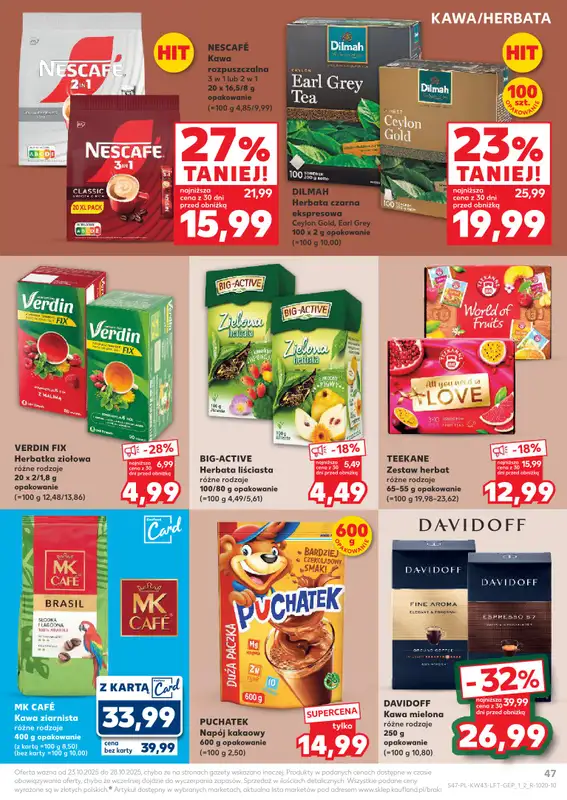 Kaufland - gazetka promocyjna Oferta Kaufland od czwartku 23.10 do wtorku 28.10 - strona 47