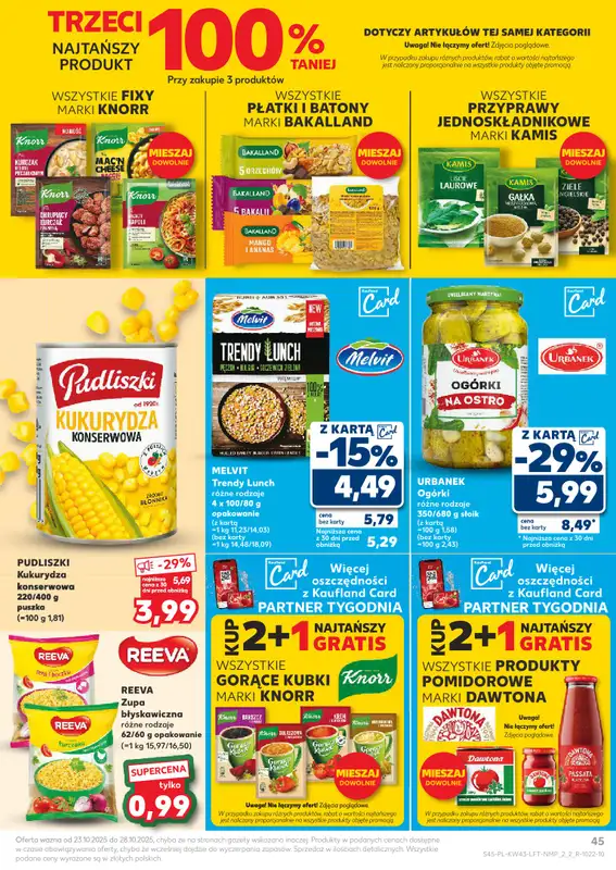 Kaufland - gazetka promocyjna Oferta Kaufland od czwartku 23.10 do wtorku 28.10 - strona 45