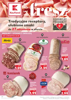 Kaufland - gazetka promocyjna Oferta Kaufland od czwartku 23.10 do wtorku 28.10 - strona 24 Kaufland - gazetka promocyjna Oferta Kaufland od czwartku 23.10 do wtorku 28.10 - strona 24