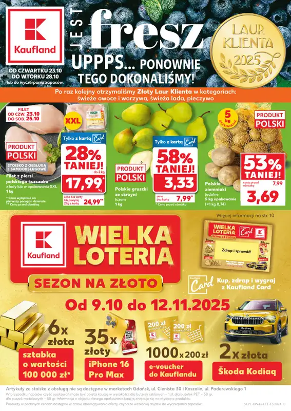 Kaufland - gazetka promocyjna Oferta Kaufland od czwartku 23.10 do wtorku 28.10