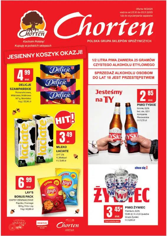 Chorten - gazetka promocyjna Gazetka Podlaskie Minimarket od czwartku 23.10 do niedzieli 02.11