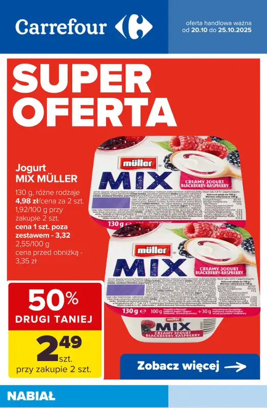 Carrefour - gazetka promocyjna Do -70% na drugi produkt od wtorku 21.10 do soboty 25.10 - strona 6