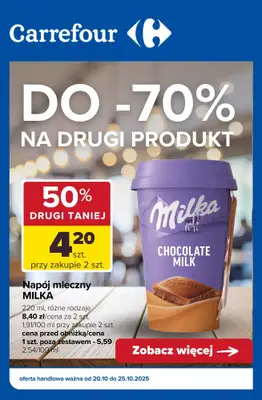 Carrefour - gazetka promocyjna Do -70% na drugi produkt od wtorku 21.10 do soboty 25.10