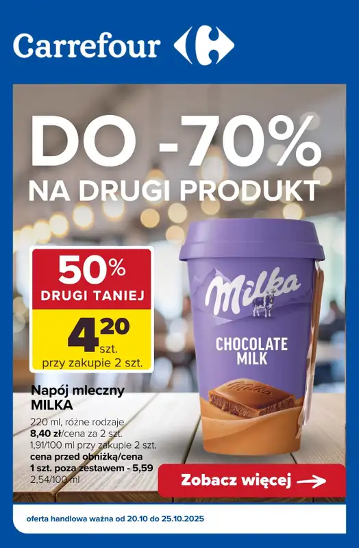 Carrefour - gazetka promocyjna Do -70% na drugi produkt  