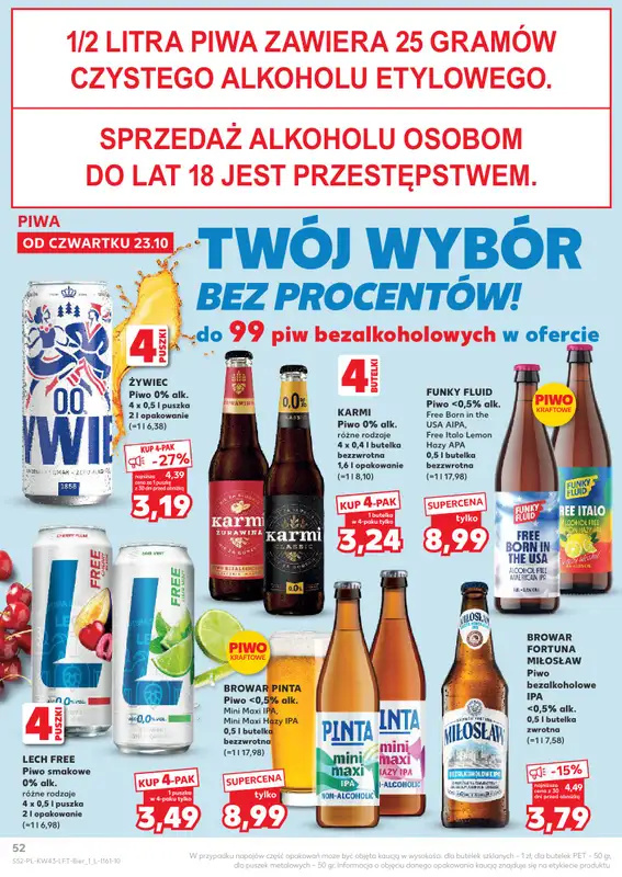Kaufland - gazetka promocyjna Oferta Kaufland od czwartku 23.10 do wtorku 28.10 - strona 52