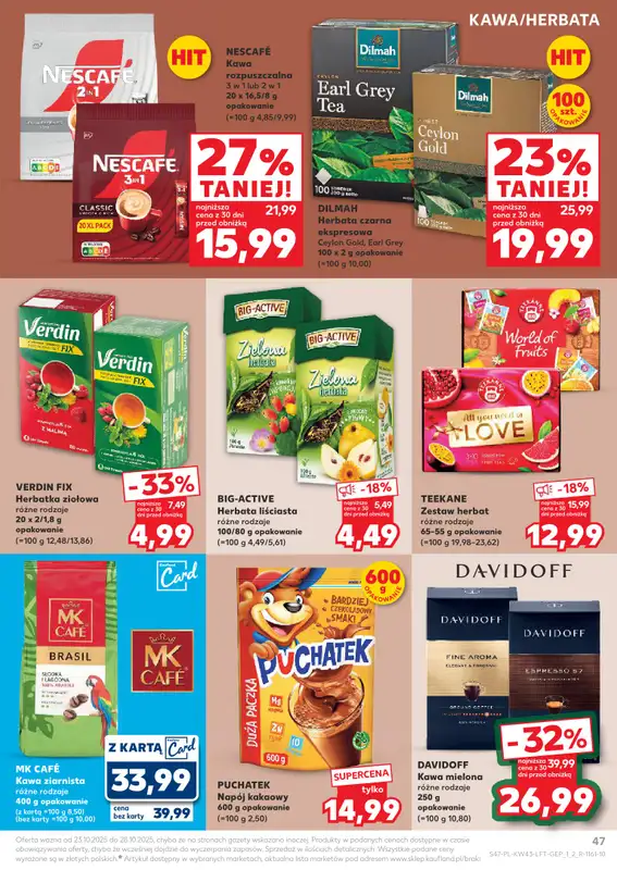 Kaufland - gazetka promocyjna Oferta Kaufland od czwartku 23.10 do wtorku 28.10 - strona 47