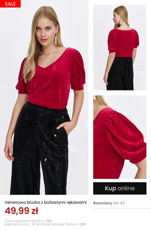 Top Secret - gazetka promocyjna -25% na wszystkie bluzki, koszule i topy za min. 149,99 od wtorku 21.10 do czwartku 30.10 - strona 6