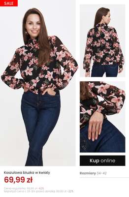 Top Secret - gazetka promocyjna -25% na wszystkie bluzki, koszule i topy za min. 149,99 od wtorku 21.10 do czwartku 30.10 - strona 8