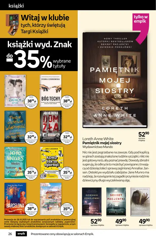 Empik - gazetka promocyjna Tom kultury: książki od środy 15.10 do wtorku 28.10 - strona 26