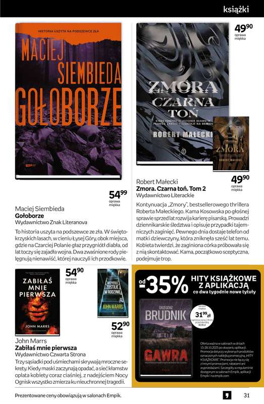 Empik - gazetka promocyjna Tom kultury: książki od środy 15.10 do wtorku 28.10 - strona 31