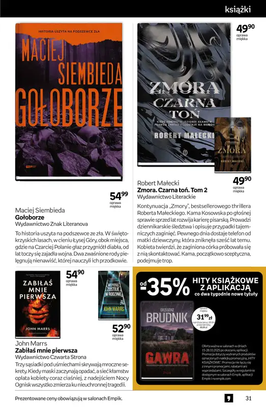 Empik - gazetka promocyjna Tom kultury: książki od środy 15.10 do wtorku 28.10 - strona 31