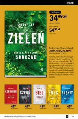 Empik - gazetka promocyjna Tom kultury: książki od środy 15.10 do wtorku 28.10 - strona 29 Empik - gazetka promocyjna Tom kultury: książki od środy 15.10 do wtorku 28.10 - strona 29