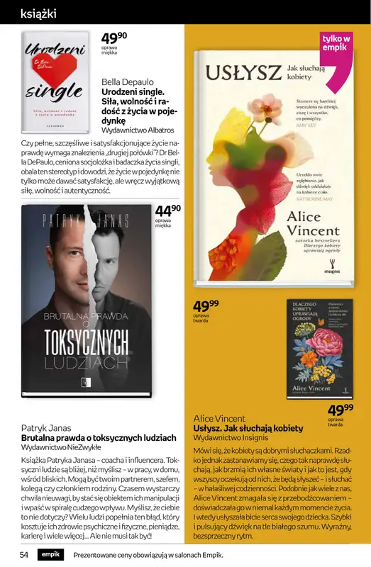 Empik - gazetka promocyjna Tom kultury: książki od środy 15.10 do wtorku 28.10 - strona 54