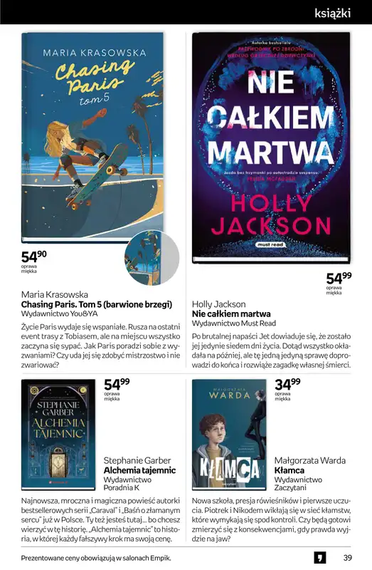 Empik - gazetka promocyjna Tom kultury: książki od środy 15.10 do wtorku 28.10 - strona 39