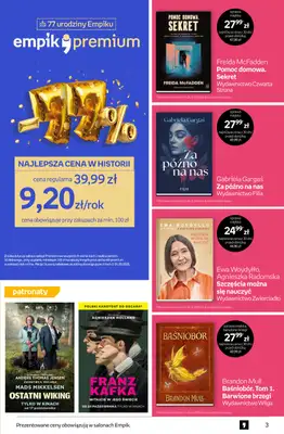 Empik - gazetka promocyjna Tom kultury: książki od środy 15.10 do wtorku 28.10 - strona 3 Empik - gazetka promocyjna Tom kultury: książki od środy 15.10 do wtorku 28.10 - strona 3