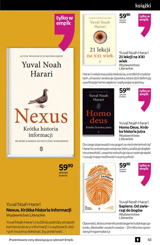 Empik - gazetka promocyjna Tom kultury: książki od środy 15.10 do wtorku 28.10 - strona 43