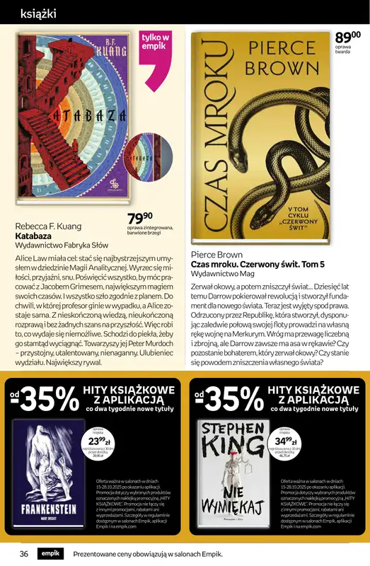 Empik - gazetka promocyjna Tom kultury: książki od środy 15.10 do wtorku 28.10 - strona 36
