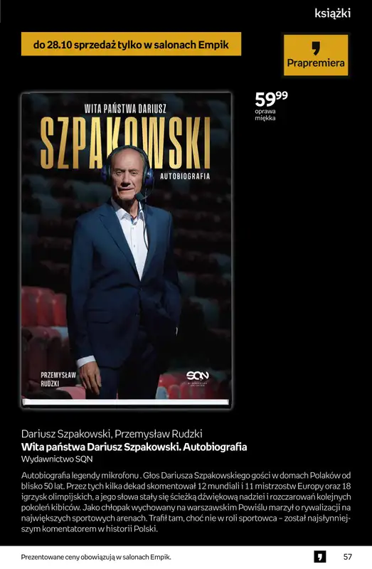 Empik - gazetka promocyjna Tom kultury: książki od środy 15.10 do wtorku 28.10 - strona 57
