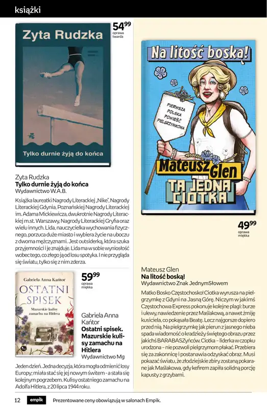 Empik - gazetka promocyjna Tom kultury: książki od środy 15.10 do wtorku 28.10 - strona 12