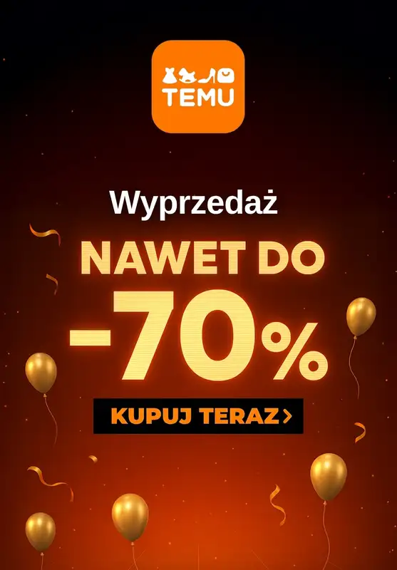Temu - gazetka promocyjna Do -70% wyprzedaż!  
