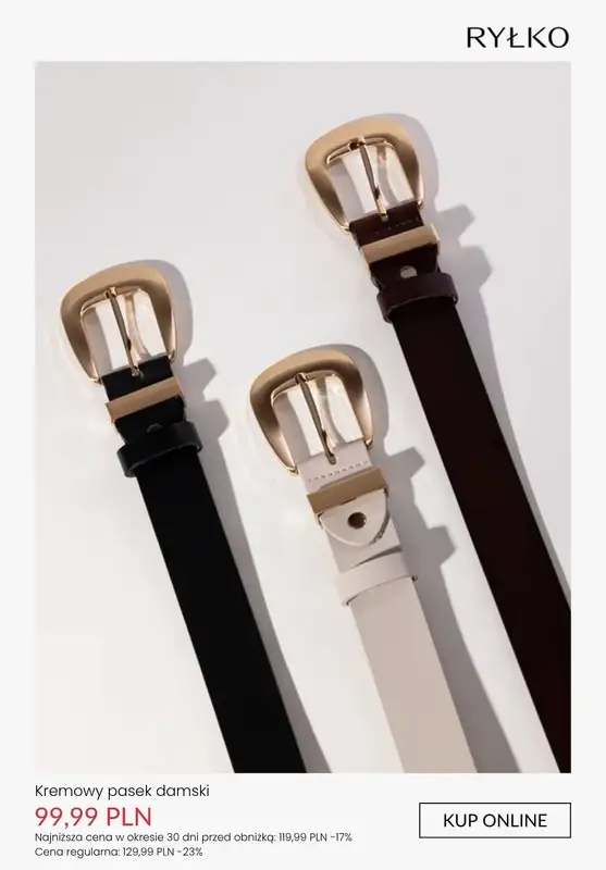 Ryłko - gazetka promocyjna -40 PLN przy zakupie 2 pasków damskich od wtorku 21.10  - strona 8