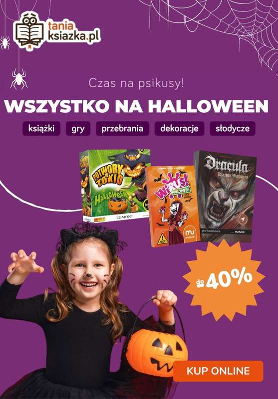 #Halloween - gazetka promocyjna Tania książka | Książki, gry i dekoracje na Halloween od wtorku 21.10 do czwartku 30.10