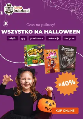 taniaksiazka.pl - gazetka promocyjna Książki, gry i dekoracje na Halloween od wtorku 21.10 do czwartku 30.10 taniaksiazka.pl - gazetka promocyjna Książki, gry i dekoracje na Halloween od wtorku 21.10 do czwartku 30.10