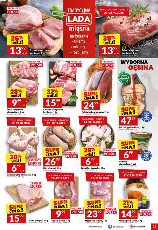 Twój Market - gazetka promocyjna Gazetka od środy 22.10 do wtorku 28.10 - strona 19