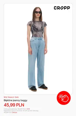 Cropp - gazetka promocyjna Wyprzedaż: jeansy dla niej od wtorku 21.10  - strona 2