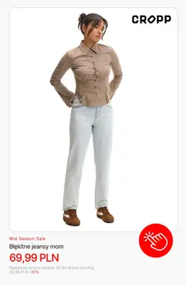Cropp - gazetka promocyjna Wyprzedaż: jeansy dla niej od wtorku 21.10  - strona 4