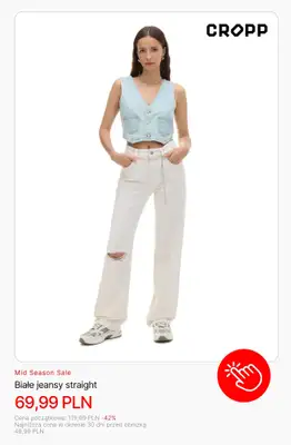 Cropp - gazetka promocyjna Wyprzedaż: jeansy dla niej od wtorku 21.10  - strona 6