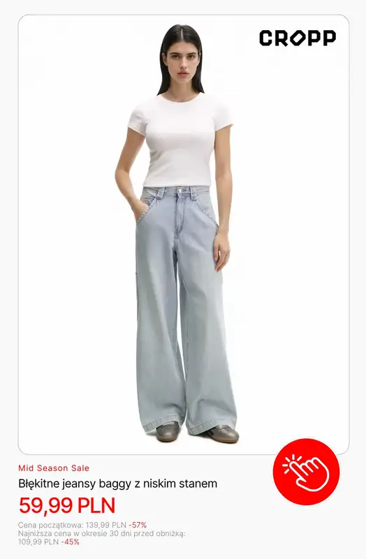 Cropp - gazetka promocyjna Wyprzedaż: jeansy dla niej od wtorku 21.10  - strona 5