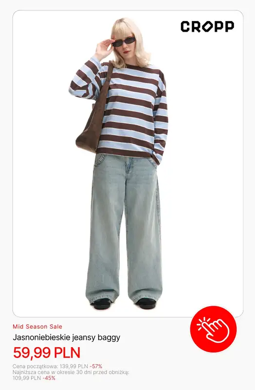 Cropp - gazetka promocyjna Wyprzedaż: jeansy dla niej od wtorku 21.10  - strona 9