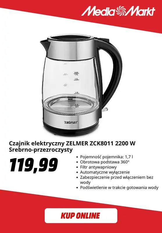 Media Markt - gazetka promocyjna Czajniki elektryczne już od 70 zł od wtorku 21.10 do poniedziałku 03.11 - strona 4