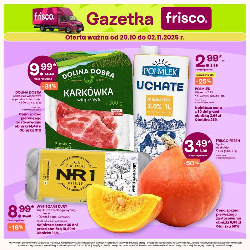 Frisco - gazetka promocyjna Gazetka od wtorku 21.10 do niedzieli 02.11