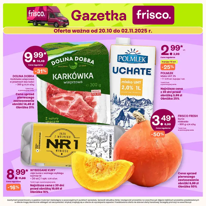 Frisco - gazetka promocyjna Gazetka od wtorku 21.10 do niedzieli 02.11
