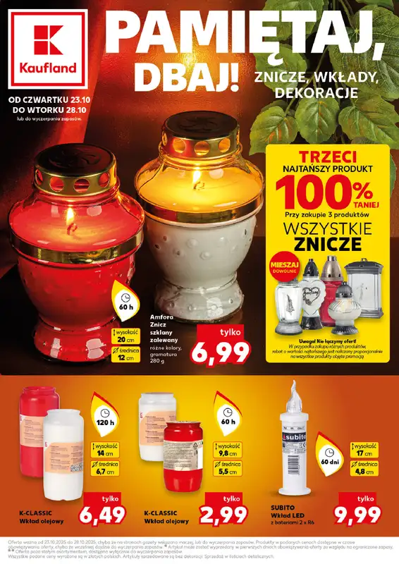 Kaufland - gazetka promocyjna Oferta Kaufland - Znicze  