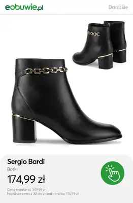 eobuwie.pl - gazetka promocyjna Botki skórzane dla niej – już od 174,99 zł od wtorku 21.10  - strona 5