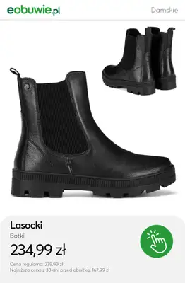 eobuwie.pl - gazetka promocyjna Botki skórzane dla niej – już od 174,99 zł od wtorku 21.10  - strona 7
