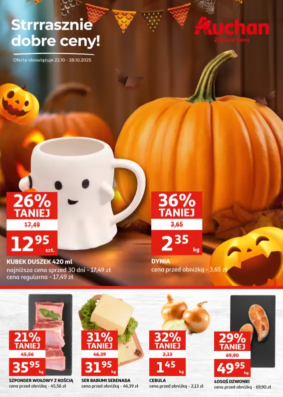 Auchan - gazetka promocyjna Gazetka Zielona Góra od środy 22.10 do wtorku 28.10