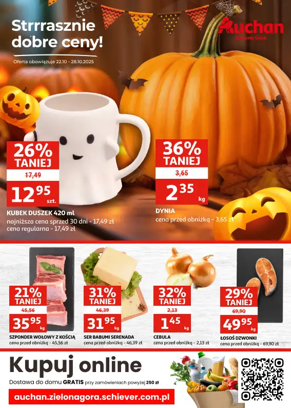 Auchan - gazetka promocyjna Gazetka Zielona Góra od środy 22.10 do wtorku 28.10