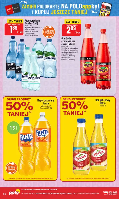 POLOmarket - gazetka promocyjna Gazetka od środy 22.10 do wtorku 28.10 - strona 56