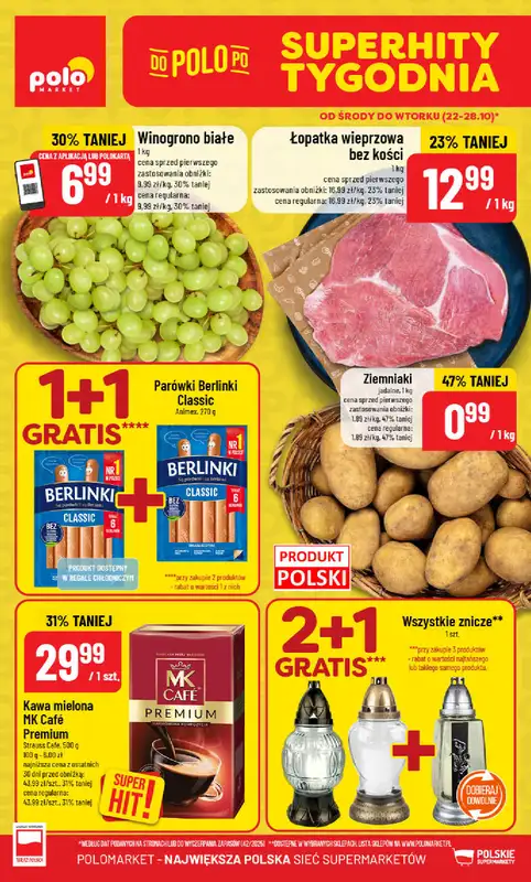 POLOmarket - gazetka promocyjna Gazetka od środy 22.10 do wtorku 28.10