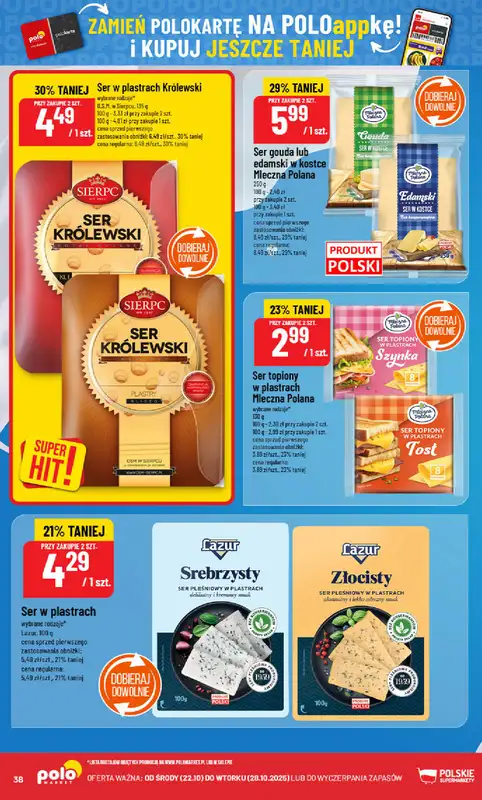 POLOmarket - gazetka promocyjna Gazetka od środy 22.10 do wtorku 28.10 - strona 38