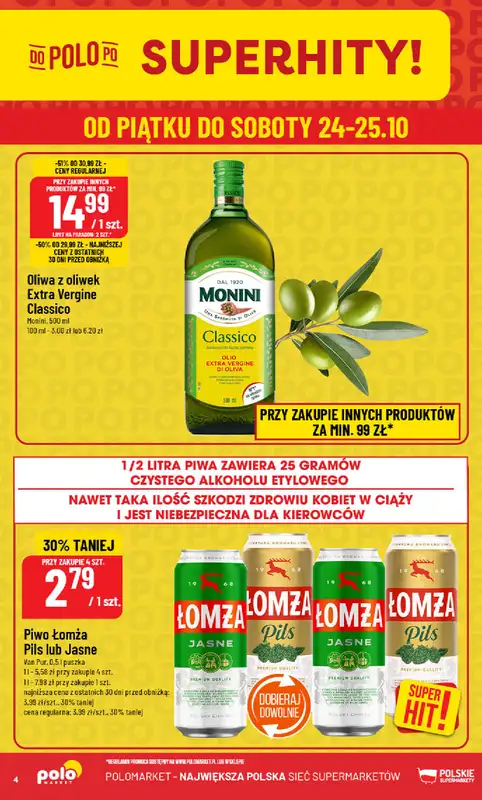 POLOmarket - gazetka promocyjna Gazetka od środy 22.10 do wtorku 28.10 - strona 4
