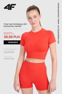 4F - gazetka promocyjna Ubrania na fitness i trening dla niej – od 39,99 zł od wtorku 21.10  - strona 8