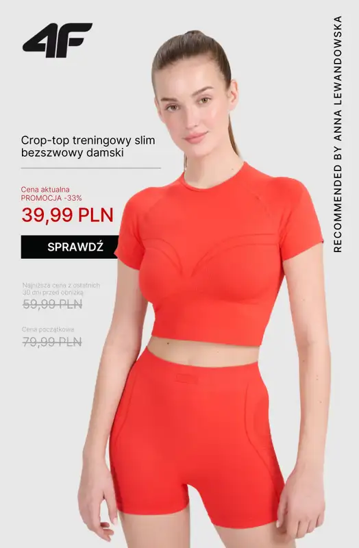 4F - gazetka promocyjna Ubrania na fitness i trening dla niej – od 39,99 zł od wtorku 21.10  - strona 8