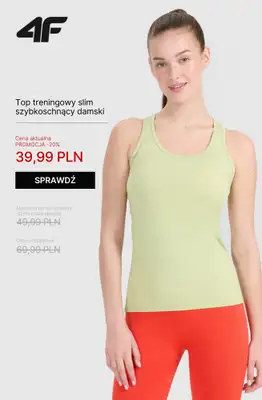 4F - gazetka promocyjna Ubrania na fitness i trening dla niej – od 39,99 zł od wtorku 21.10  - strona 4