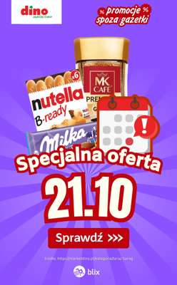 Dino - gazetka promocyjna Specjalna oferta na 21.10.2025 - promocje spoza gazetki od wtorku 21.10 do wtorku 21.10 Dino - gazetka promocyjna Specjalna oferta na 21.10.2025 - promocje spoza gazetki od wtorku 21.10 do wtorku 21.10