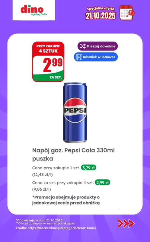 Dino - gazetka promocyjna Specjalna oferta na 21.10.2025 - promocje spoza gazetki od wtorku 21.10 do wtorku 21.10 - strona 7